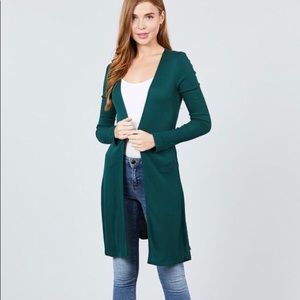 2/$20 NWOT Teal Ribbed Cardigan